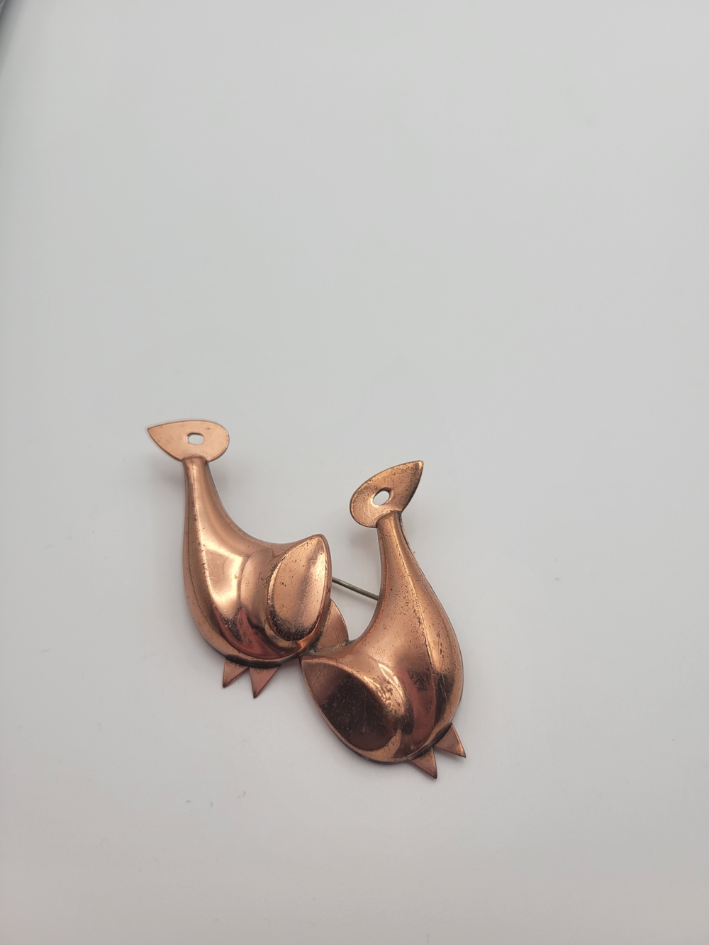 Vintage Renoir copper "chicks" brooch